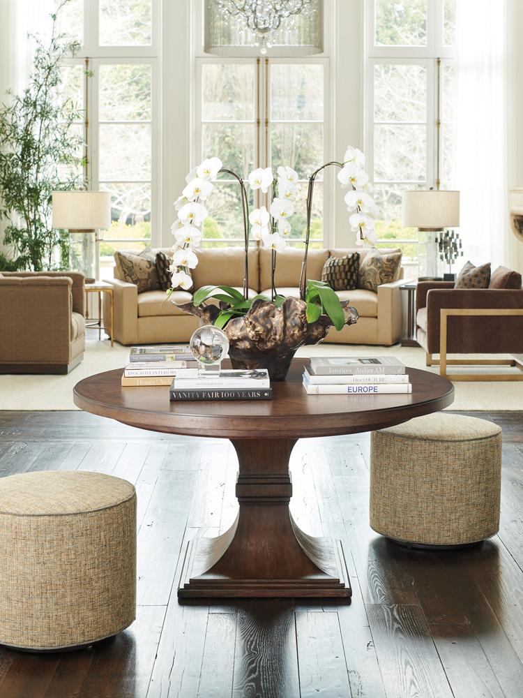 Lexington - Silverado Palo Alto Round Dining Table, Montecito - 740-875C veiw 2