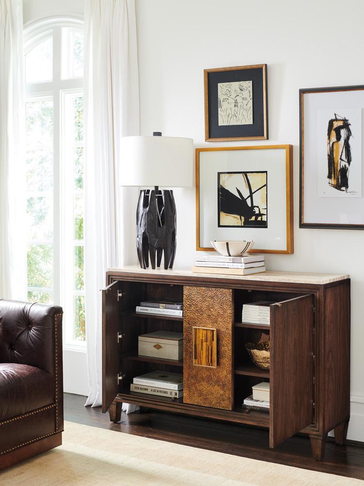 Lexington - Silverado Santa Clara Hall Chest With Stone Top, Montecito - 740-972C veiw 3