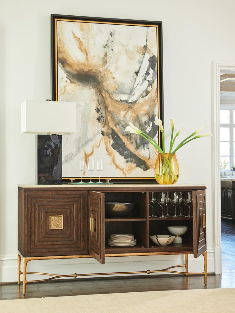 Lexington - Silverado Tiburon Sideboard With Stone Top, Montecito - 740-869C veiw 3