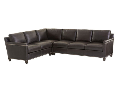 Lexington - Strada Leather Sectional Sofa, Dark Brown - LL7728-50S-40 veiw 1