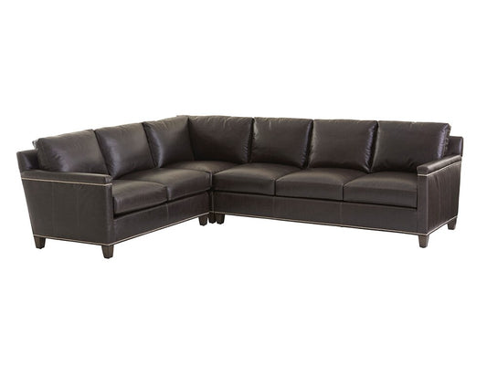 Lexington - Strada Leather Sectional Sofa, Dark Brown - LL7728-50S-40 veiw 1