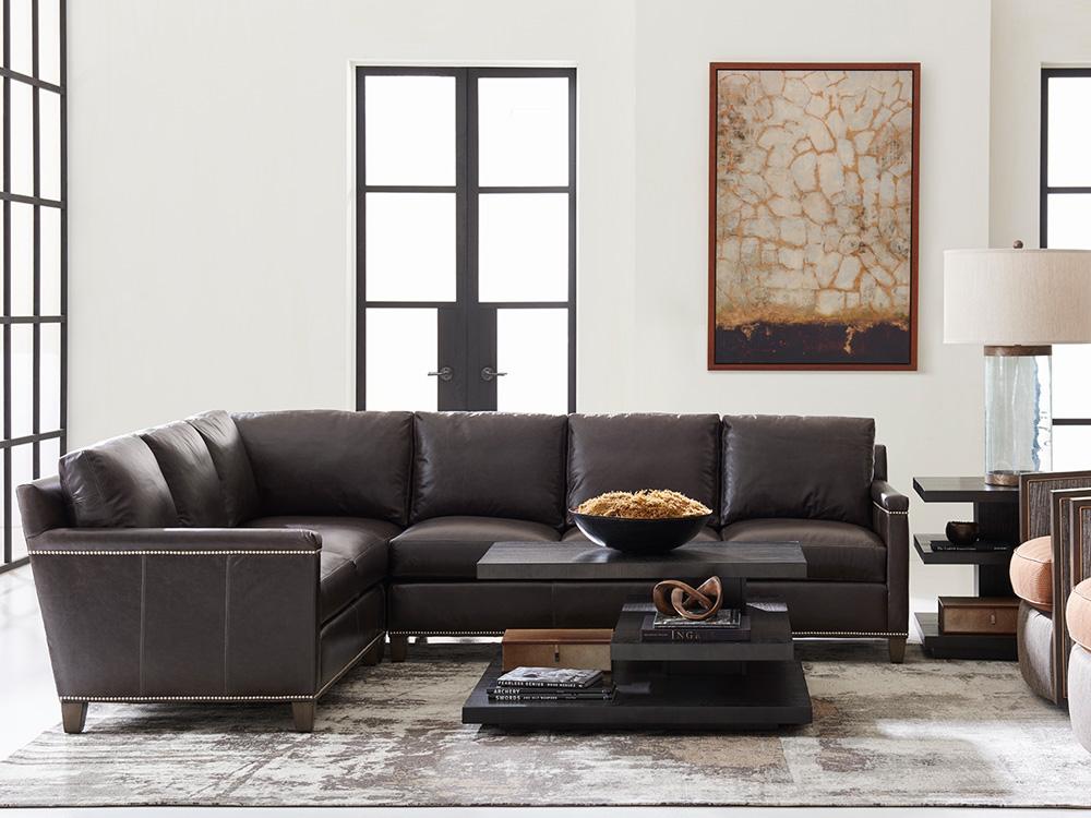 Lexington - Strada Leather Sectional Sofa, Dark Brown - LL7728-50S-40 veiw 3