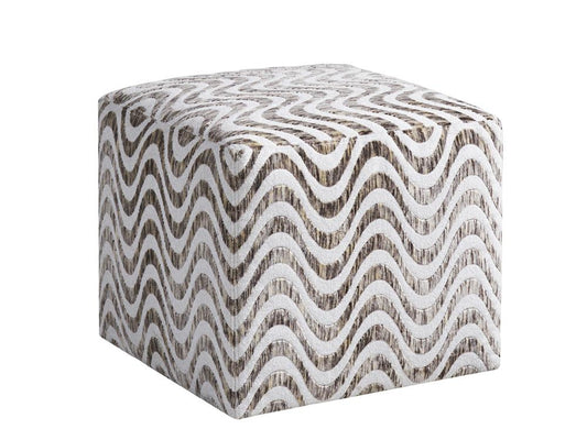 Lexington - Zanzibar Jupiter Ottoman, White/Brown - 7758-44-44 veiw 1