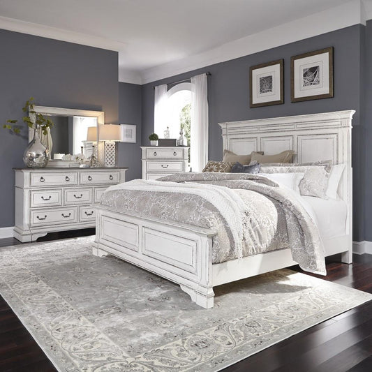 Liberty Furniture - Abbey Park 4 Piece Queen Panel Bed, Dresser & Mirror, Chest Set - 520-BR-QPBDMC veiw 1