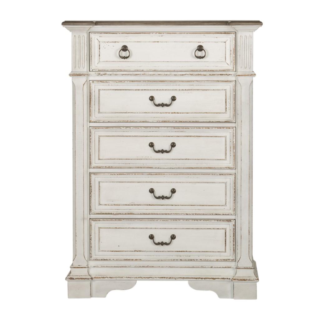 Liberty Furniture - Abbey Park 4 Piece Queen Uph Sleigh Bed, Dresser & Mirror, Chest Set - 520-BR-QUSLDMC veiw 5