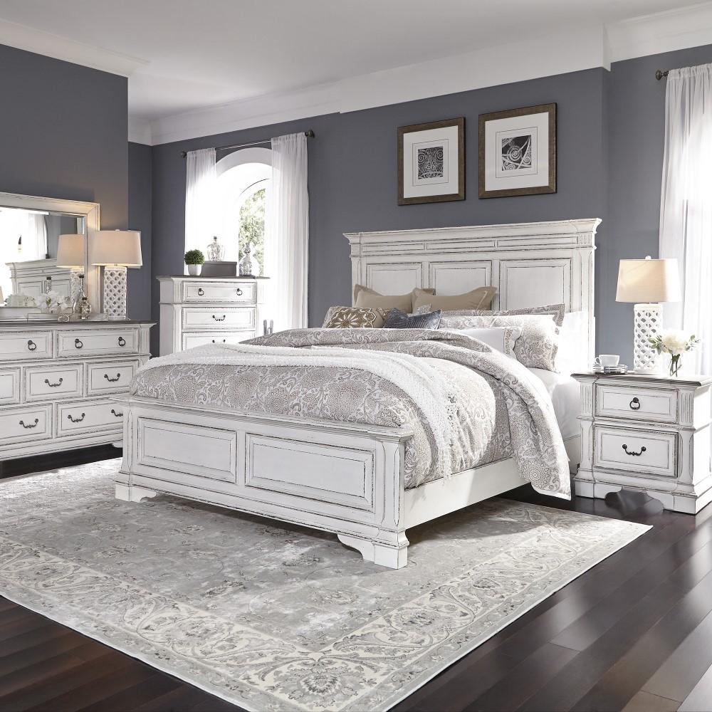 Liberty Furniture - Abbey Park 5 Piece Queen Panel Bed, Dresser & Mirror, Chest, Nightstand Set - 520-BR-QPBDMCN veiw 1