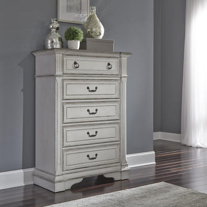 Liberty Furniture - Abbey Park 5 Piece Queen Panel Bed, Dresser & Mirror, Chest, Nightstand Set - 520-BR-QPBDMCN veiw 5