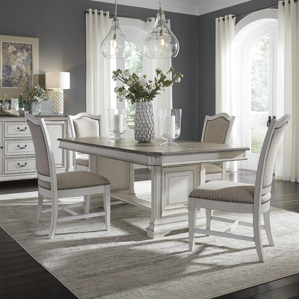 Liberty Furniture - Abbey Park 5 Piece Trestle Table Set - 520-DR-5TRS veiw 1