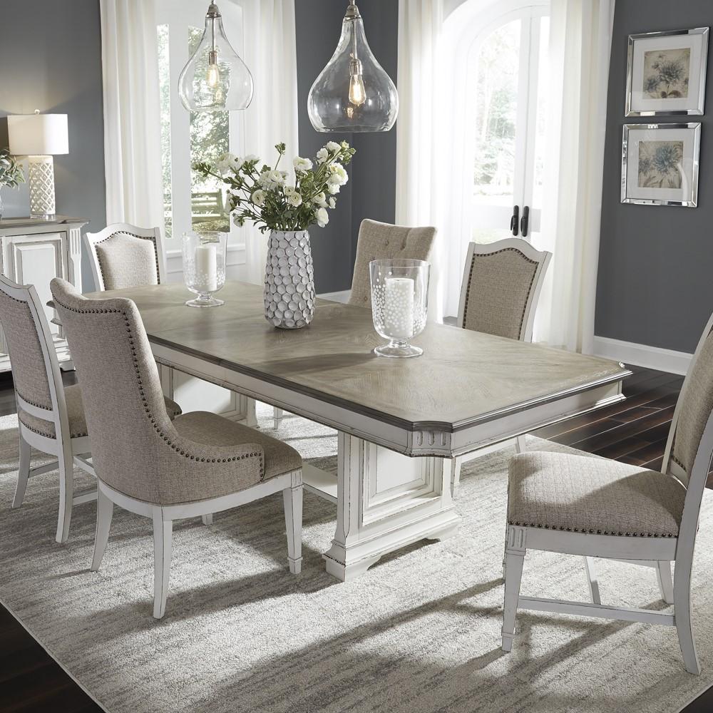 Liberty Furniture - Abbey Park 7 Piece Trestle Table Set - 520-DR-7TRS veiw 1