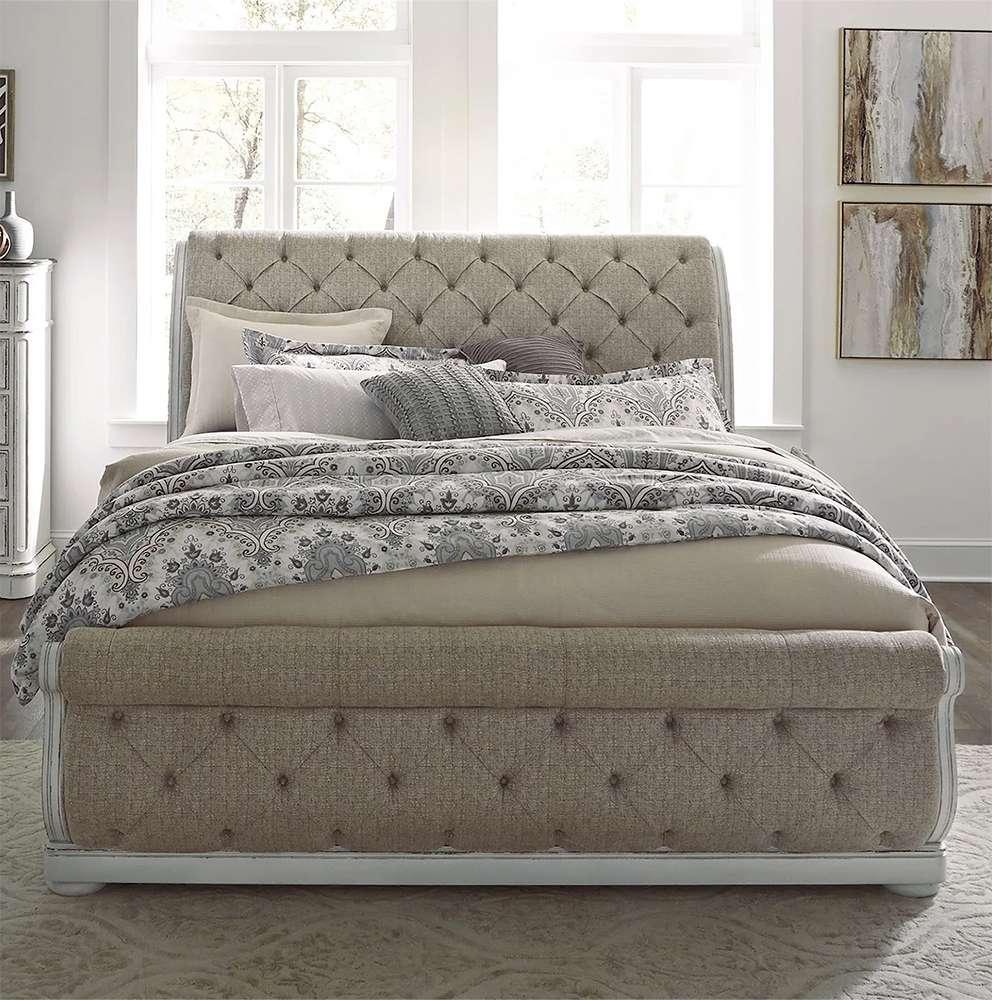 Liberty Furniture - Abbey Park California King Upholstered Sleigh Bed  - 520-BR-CKUSL veiw 2