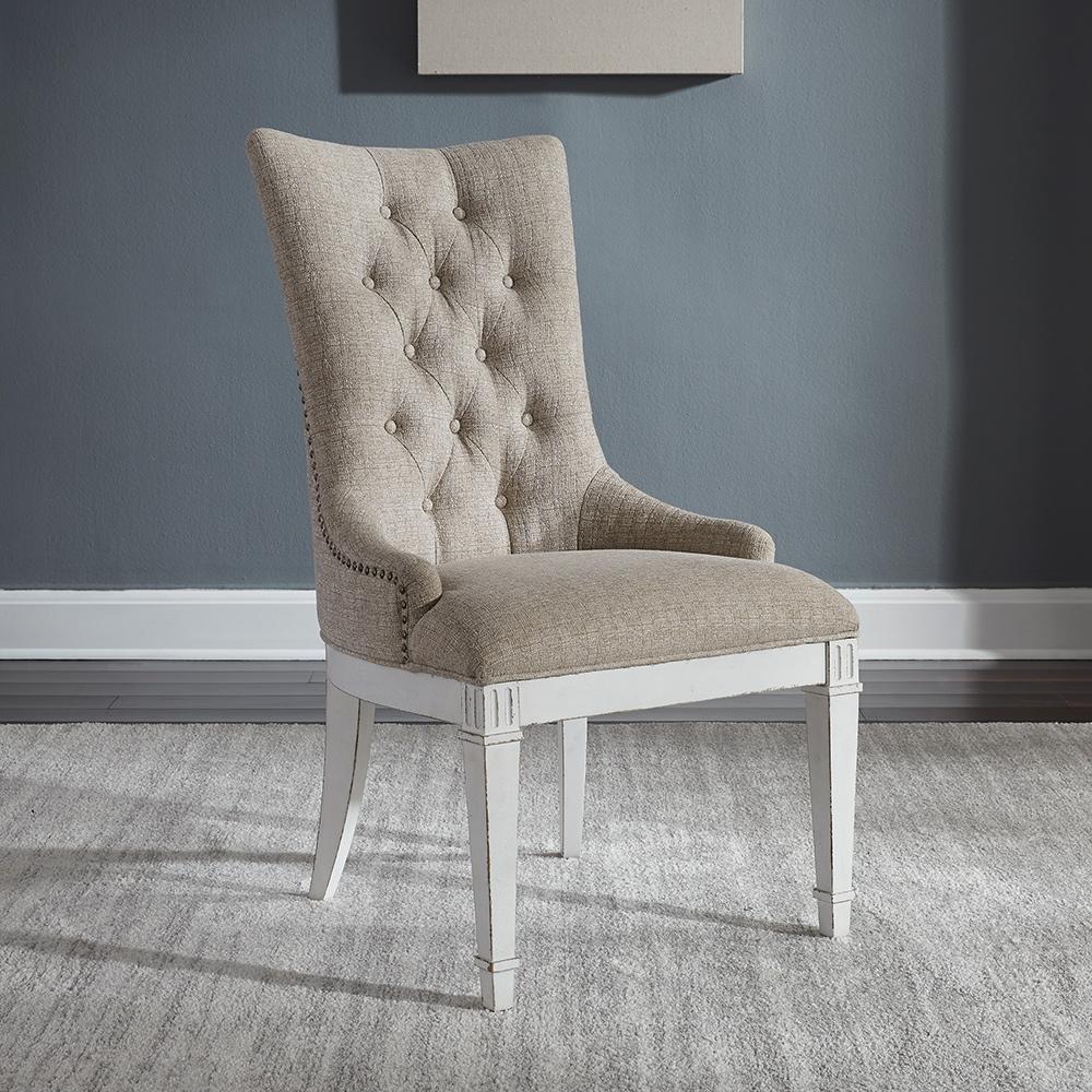 Liberty Furniture - Abbey Park Hostess Chair in Antique White & Weathered Brown - 520-C9001 veiw 1