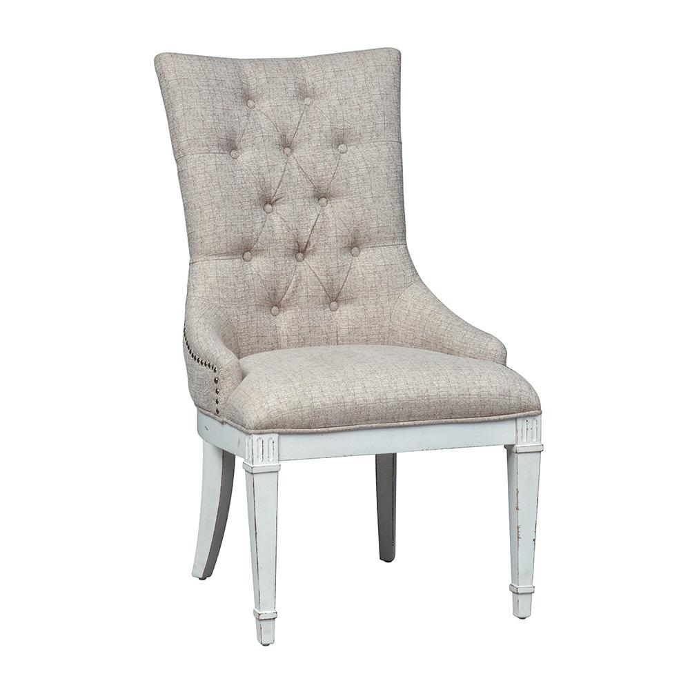 Liberty Furniture - Abbey Park Hostess Chair in Antique White & Weathered Brown - 520-C9001 veiw 2