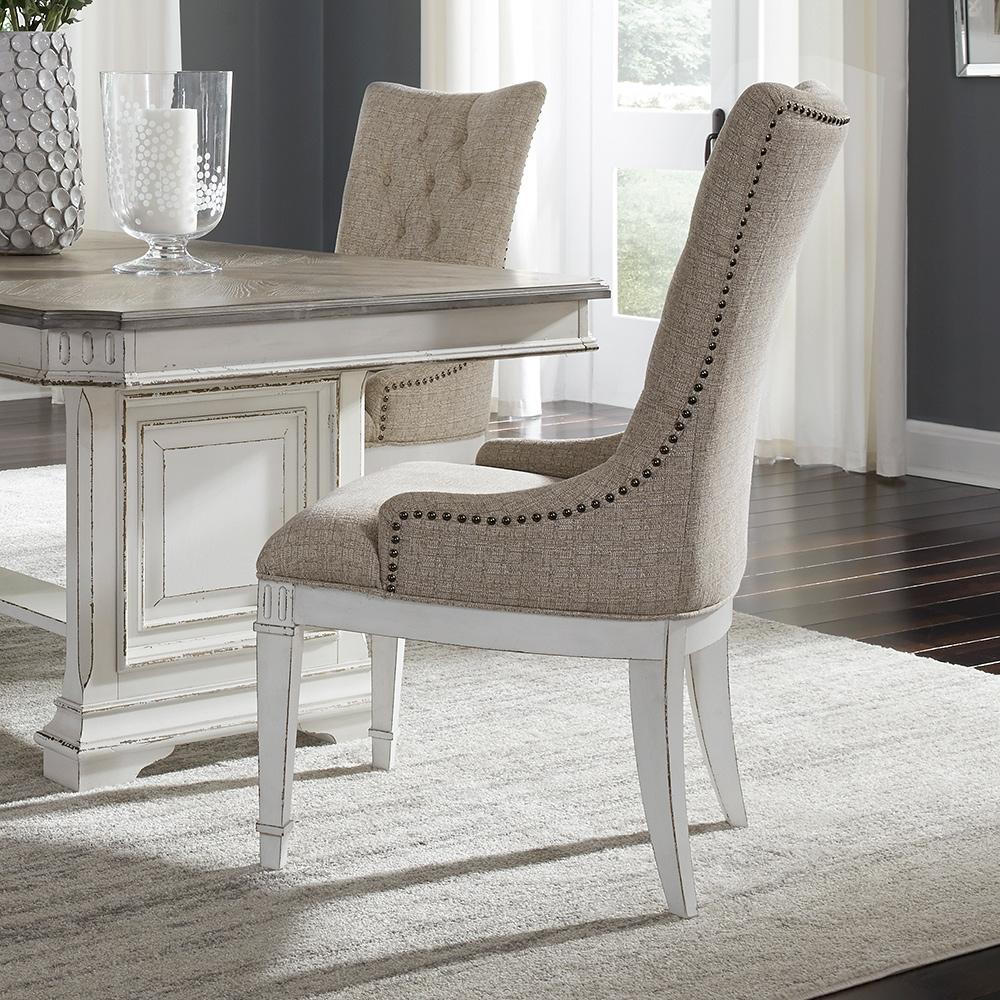 Liberty Furniture - Abbey Park Hostess Chair in Antique White & Weathered Brown - 520-C9001 veiw 7
