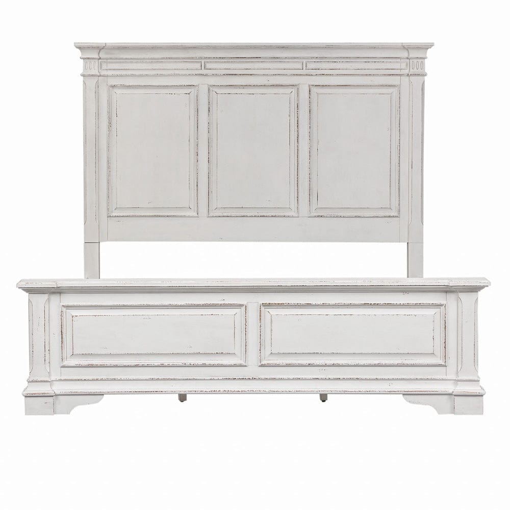 Liberty Furniture - Abbey Park - King California Panel Bed, Dresser & Mirror, Night Stand in White - 520-BR-CPBDMN view 3