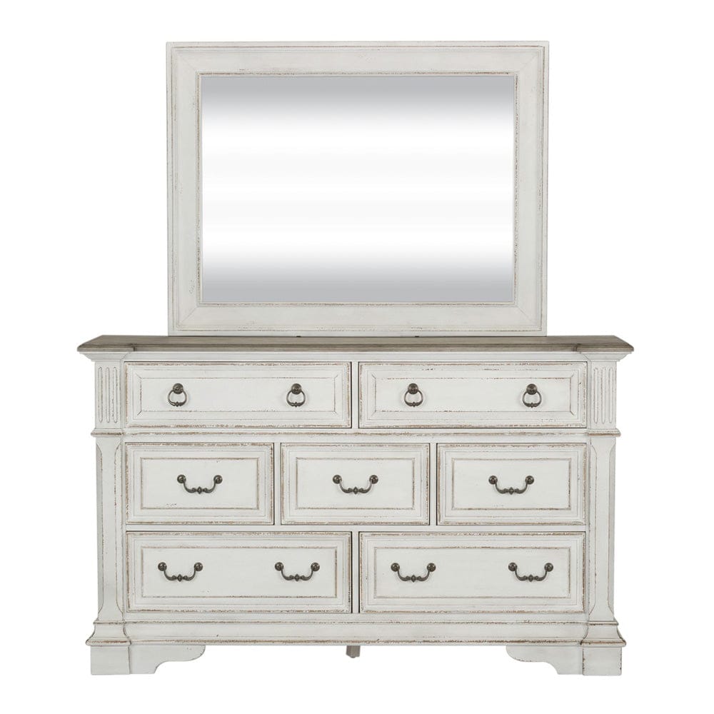 Liberty Furniture - Abbey Park - King California Sleigh Bed, Dresser & Mirror, Chest in White - 520-BR-CSLDMC view 4