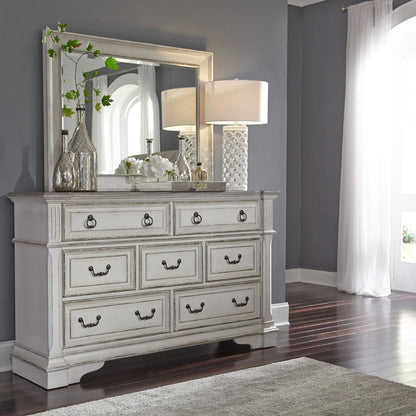 Liberty Furniture - Abbey Park - King California Sleigh Bed, Dresser & Mirror, Night Stand in White - 520-BR-CSLDMN view 2