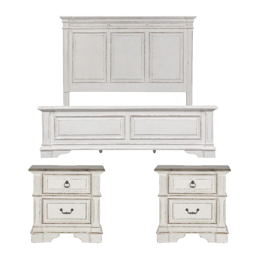Liberty Furniture - Abbey Park King Panel Bed, 2 Night Stands - 520-BR-KPB2NS view 1