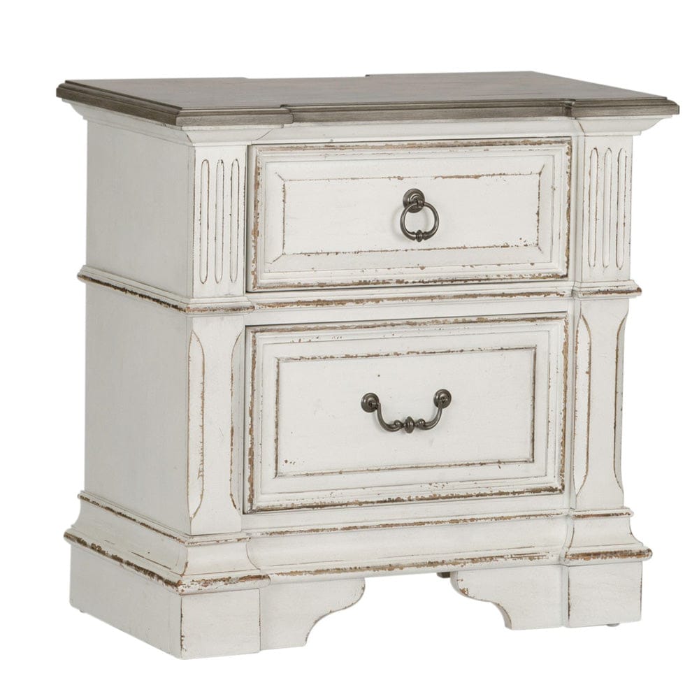 Liberty Furniture - Abbey Park - King Panel Bed, Dresser & Mirror, Chest, Night Stand in White - 520-BR-KPBDMCN view 5