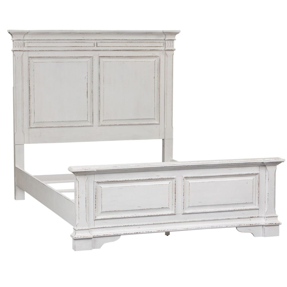 Liberty Furniture - Abbey Park - King Panel Bed, Dresser & Mirror, Night Stand in White - 520-BR-KPBDMN view 2
