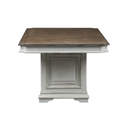 Liberty Furniture - Abbey Park Trestle Table in Antique White & Weathered Brown - 520-DR-TRS veiw 4