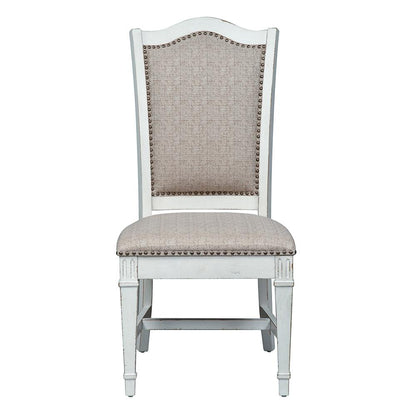 Liberty Furniture - Abbey Park Upholstered Side Chair  in Antique White & Weathered Brown - 520-C6501S veiw 3