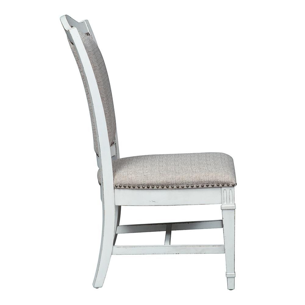 Liberty Furniture - Abbey Park Upholstered Side Chair  in Antique White & Weathered Brown - 520-C6501S veiw 4