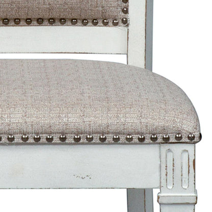 Liberty Furniture - Abbey Park Upholstered Side Chair  in Antique White & Weathered Brown - 520-C6501S veiw 6