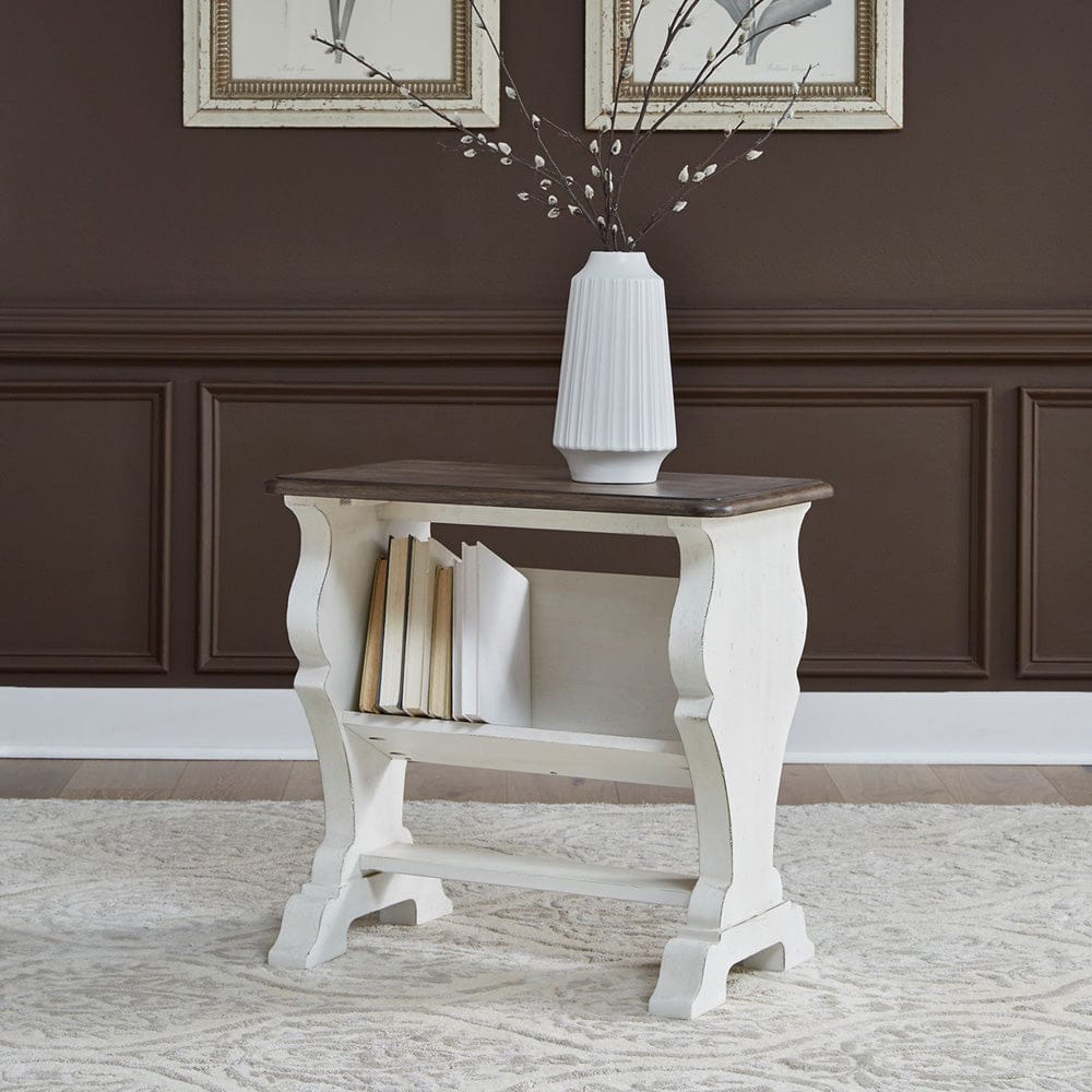 Liberty Furniture - Abbey Road - Library Chair Side Table in White - 455W-OT1022 view 1