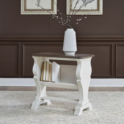 Liberty Furniture - Abbey Road - Library Chair Side Table in White - 455W-OT1022 view 1