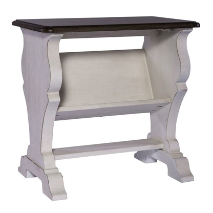 Liberty Furniture - Abbey Road - Library Chair Side Table in White - 455W-OT1022 view 2