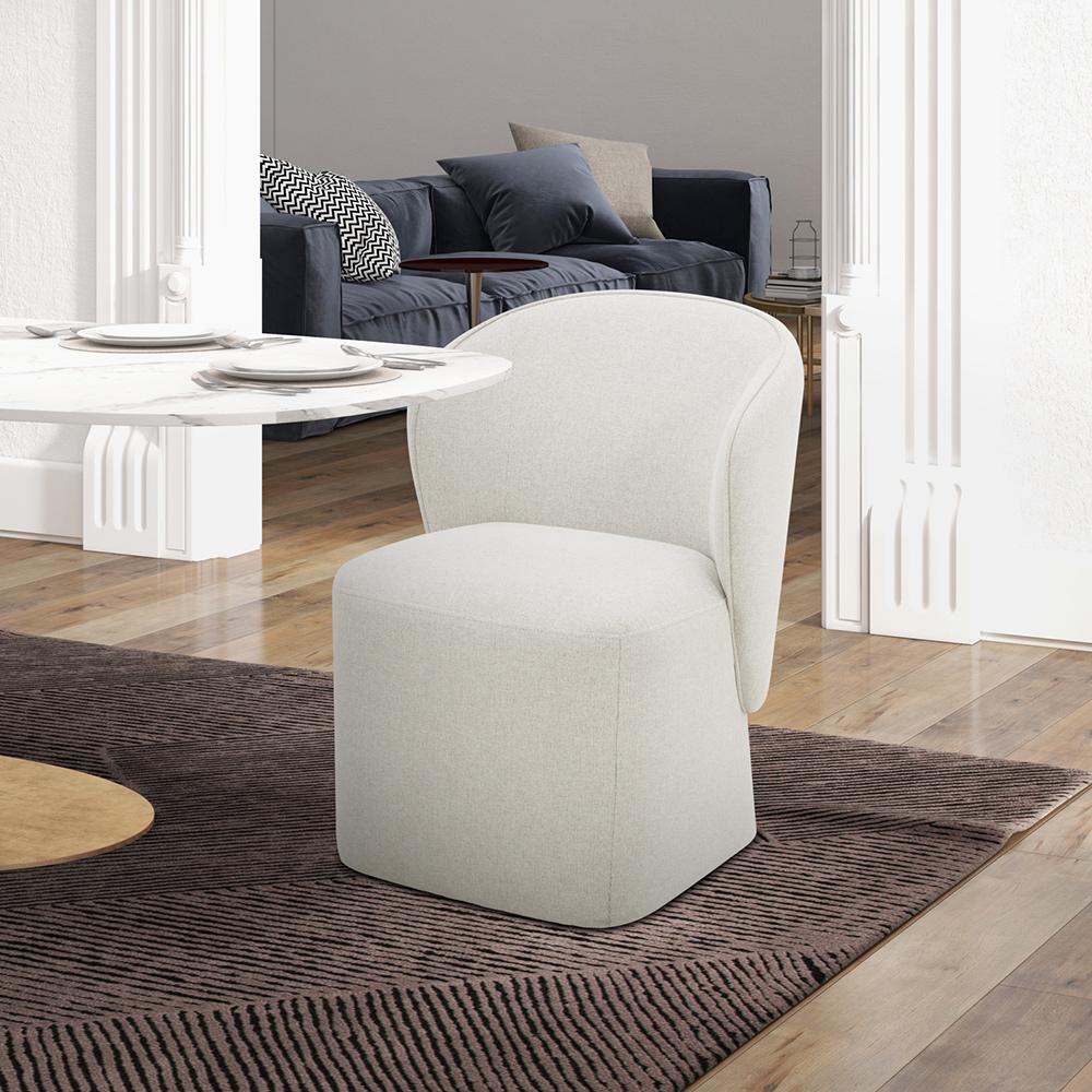 Liberty Furniture - Accent Dining Accent Dining Chair w/ Casters - Ivory in Ivory, Sapphire, Truffle, & Wicker Fabric - 730-ADC90-IV veiw 1
