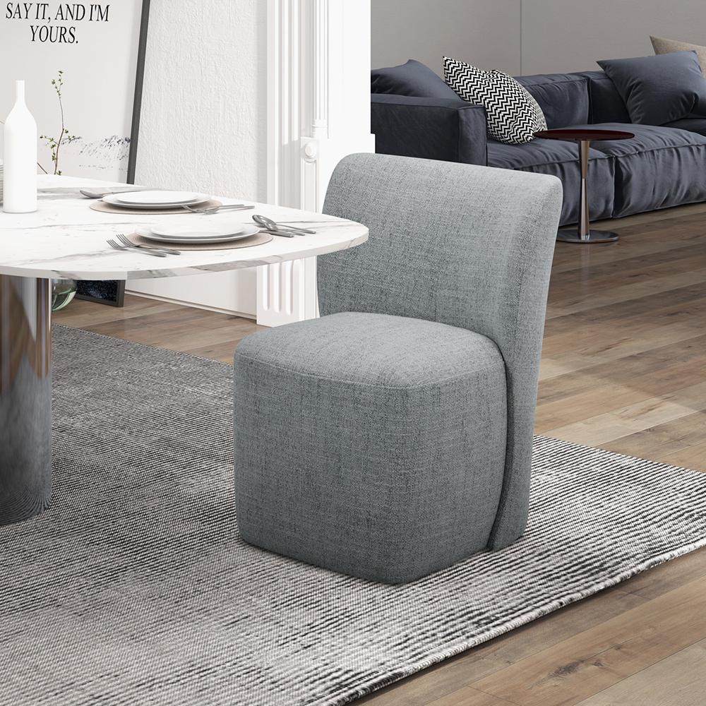 Liberty Furniture - Accent Dining Accent Dining Chair w/ Casters - Sapphire in Ivory, Sapphire, Truffle, & Wicker Fabric - 728-ADC90-SP veiw 1