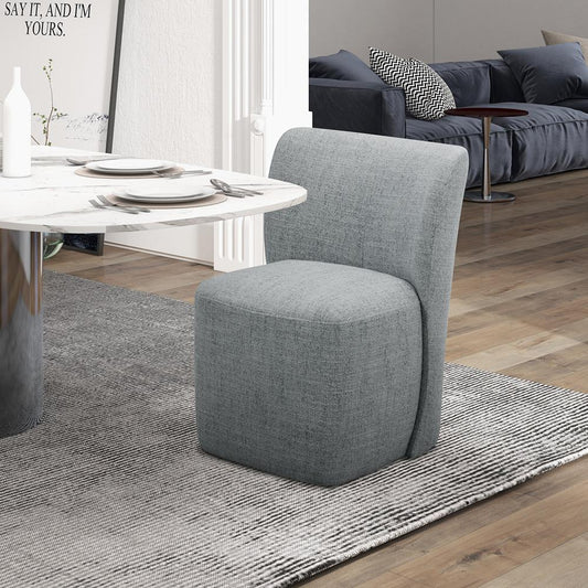 Liberty Furniture - Accent Dining Accent Dining Chair w/ Casters - Sapphire in Ivory, Sapphire, Truffle, & Wicker Fabric - 728-ADC90-SP veiw 1