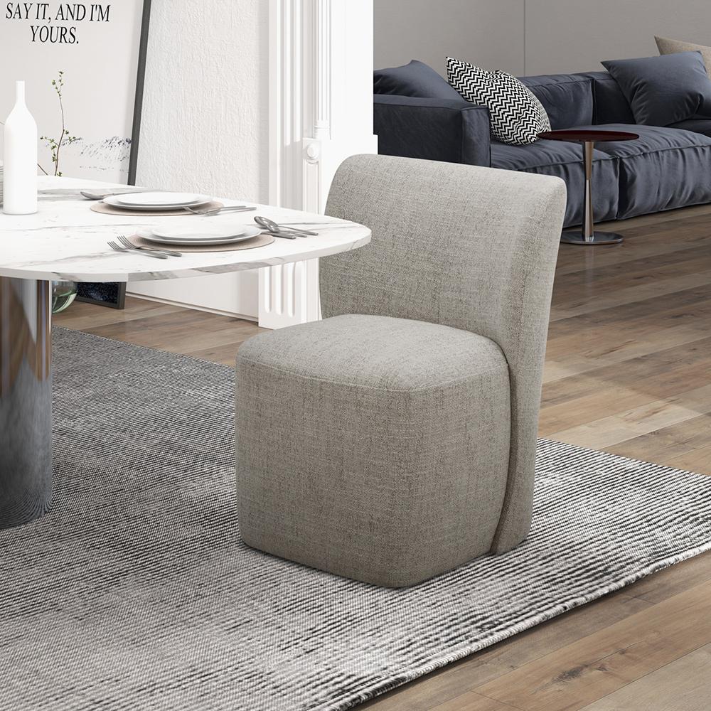Liberty Furniture - Accent Dining Accent Dining Chair w/ Casters - Truffle in Ivory, Sapphire, Truffle, & Wicker Fabric - 728-ADC90-TR veiw 1