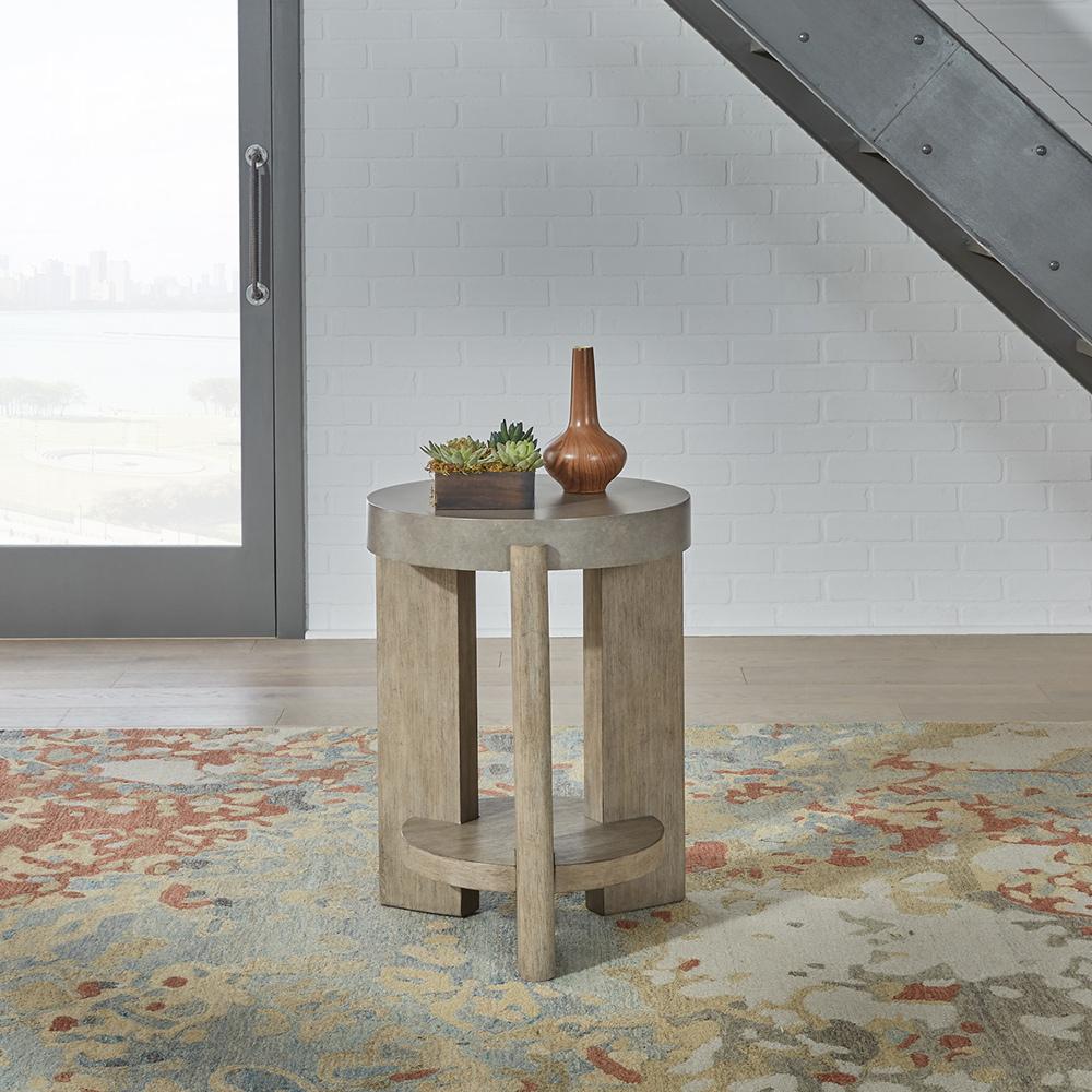Liberty Furniture - Affinity Chairside Table in Dusty Taupe w/ Concrete Tops - 674-OT1021 veiw 1