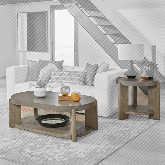 Liberty Furniture - Affinity Opt 3 Piece Set  in Dusty Taupe w/ Concrete Tops - 674-OT-O3PCS veiw 1