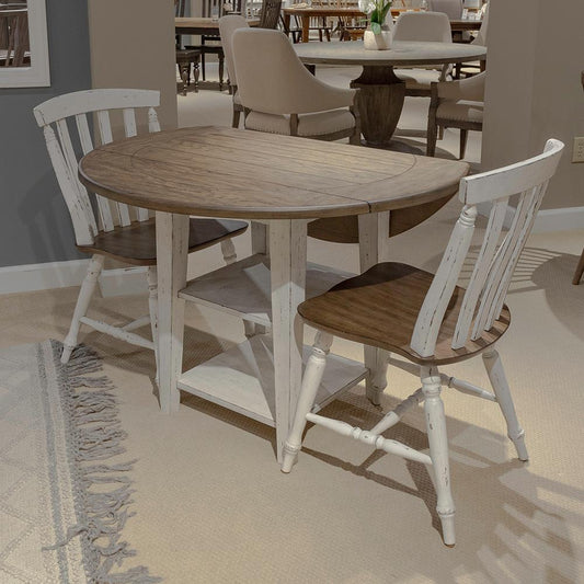 Liberty Furniture - Al Fresco 3 Piece Drop Leaf Set  in Graphite & Whitestone - 741-CD-3DLS veiw 1