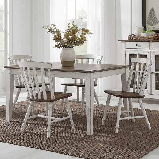 Liberty Furniture - Al Fresco 5 Piece Rectangular Table Set  in Graphite & Whitestone - 741-CD-5RLS veiw 1