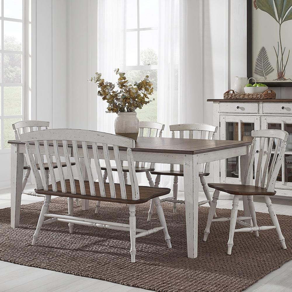 Liberty Furniture - Al Fresco 6 Piece Rectangular Table Set  in Graphite & Whitestone - 741-CD-6RTS veiw 1