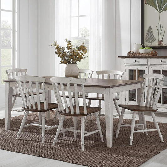 Liberty Furniture - Al Fresco 7 Piece Rectangular Table Set  in Graphite & Whitestone - 741-CD-7RLS veiw 1