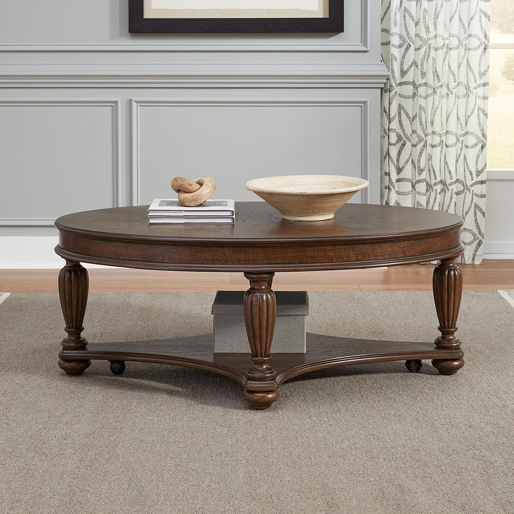 Liberty Furniture - Allington Oval Cocktail Table in Satin Sienna - 418-OT1010 veiw 1