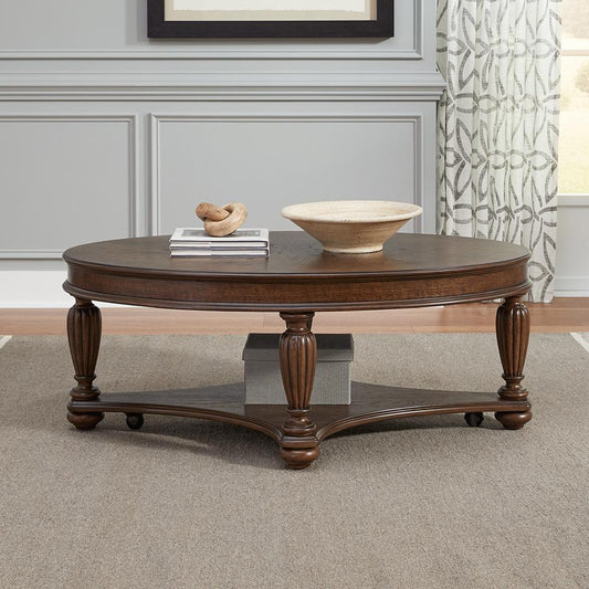 Liberty Furniture - Allington Oval Cocktail Table in Satin Sienna - 418-OT1010 veiw 1
