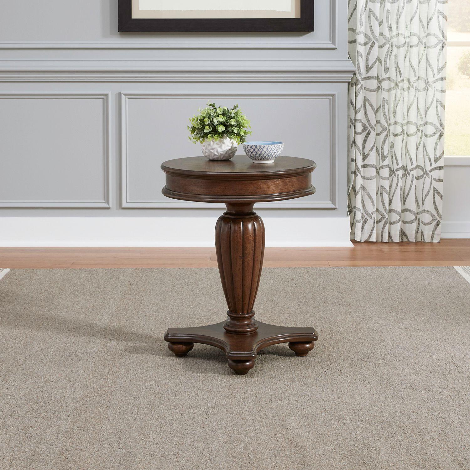Liberty Furniture - Allington Round End Table in Satin Sienna - 418-OT1021 veiw 3