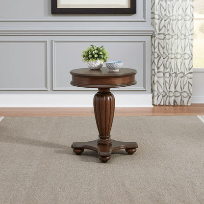 Liberty Furniture - Allington Round End Table in Satin Sienna - 418-OT1021 veiw 3