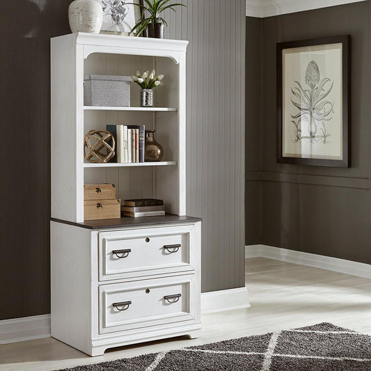 Liberty Furniture - Allyson Park 2 Piece Set  in Wirebrushed White w/ Charcoal Tops - 417-HOJ-2PCS veiw 1