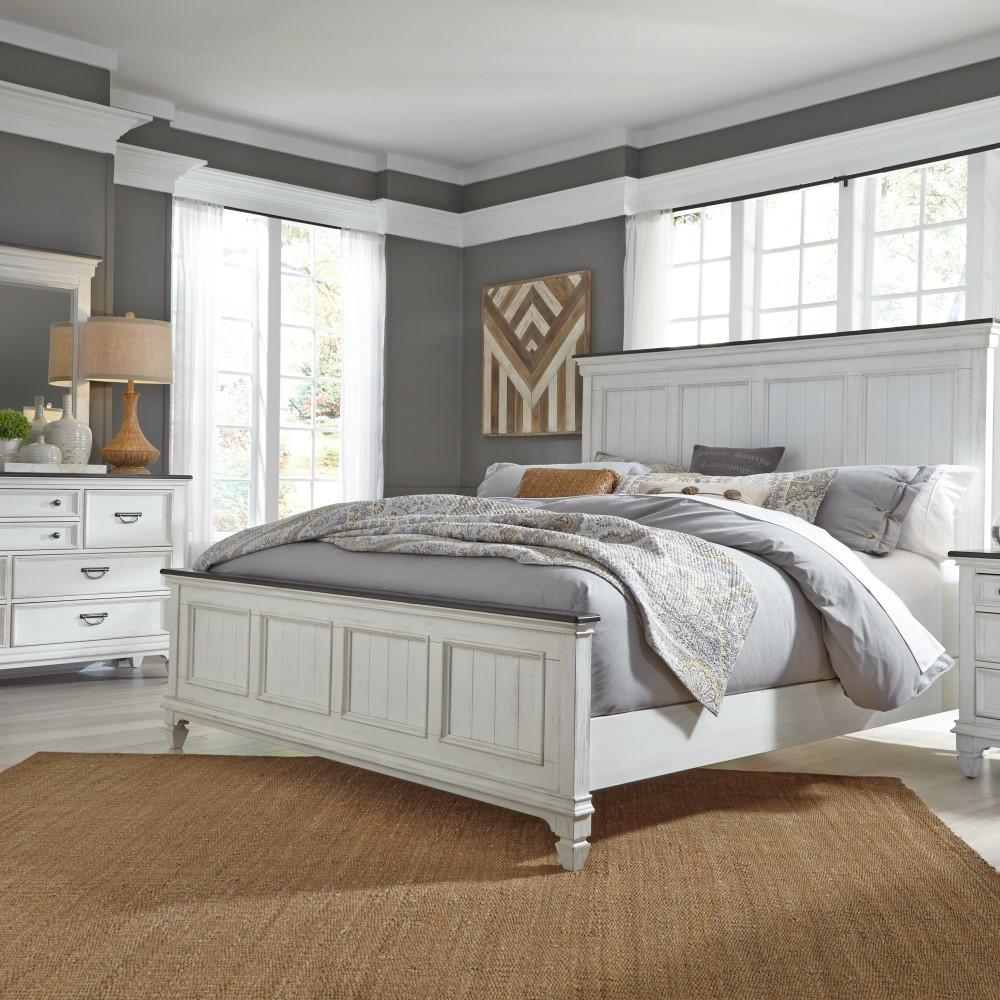 Liberty Furniture - Allyson Park 3 Piece Queen Panel Bed, Dresser & Mirror Set - 417-BR-QPBDM veiw 1