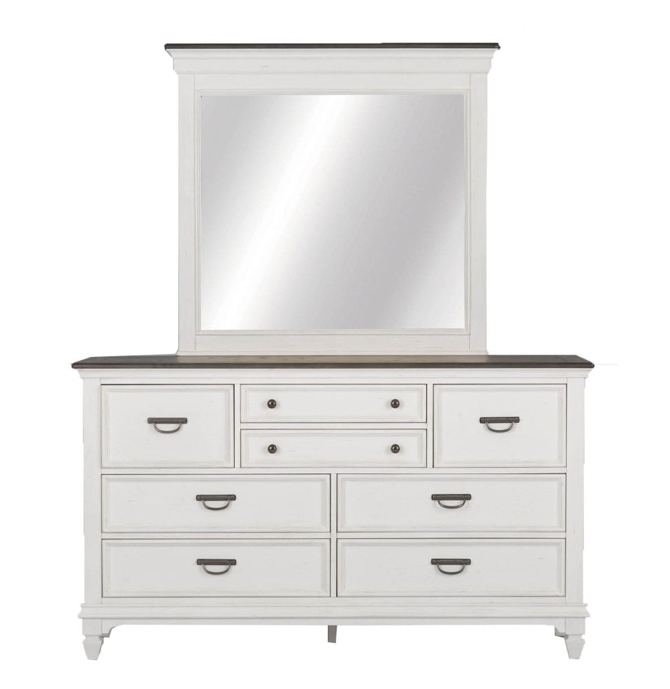 Liberty Furniture - Allyson Park 3 Piece Queen Panel Bed, Dresser & Mirror Set - 417-BR-QPBDM veiw 4