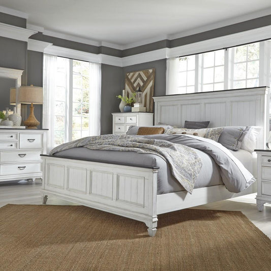 Liberty Furniture - Allyson Park 4 Piece Queen Panel Bed, Dresser & Mirror, Chest Set - 417-BR-QPBDMC veiw 1