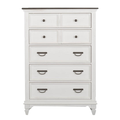 Liberty Furniture - Allyson Park 4 Piece Queen Panel Bed, Dresser & Mirror, Chest Set - 417-BR-QPBDMC veiw 5