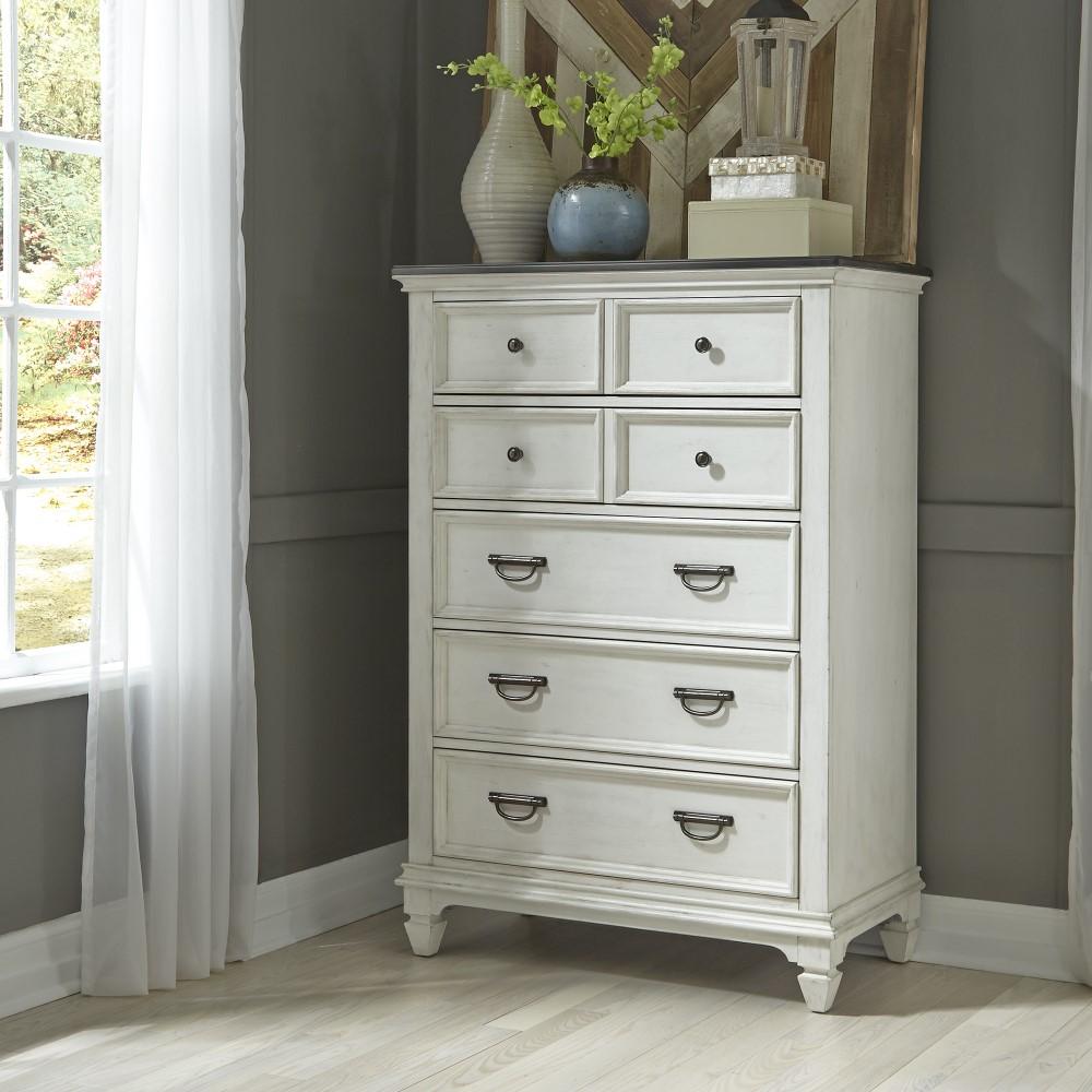 Liberty Furniture - Allyson Park 4 Piece Queen Panel Bed, Dresser & Mirror, Chest Set - 417-BR-QPBDMC veiw 6